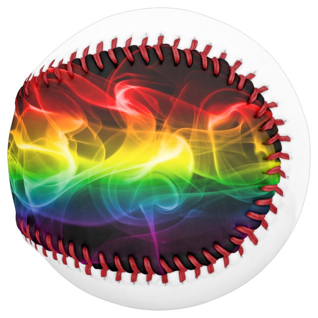 Balle De Softball SlipperyJoe's fumée vif arc-en-ciel célébré (Devant droit)