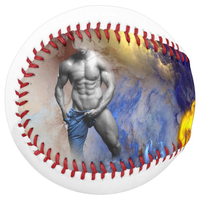 Balle De Softball SlipperyJoe's Man steamy shirtless abs sixpack put (Devant gauche)