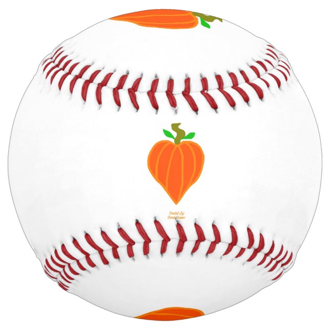 Balle De Softball Softball Coeur citrouille (Devant)