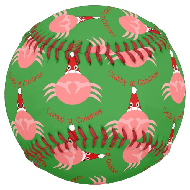 Balle De Softball Softball Crab de Noël (Devant)