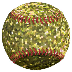 Balle De Softball Softball Gold Mosaic Sparkley Texture