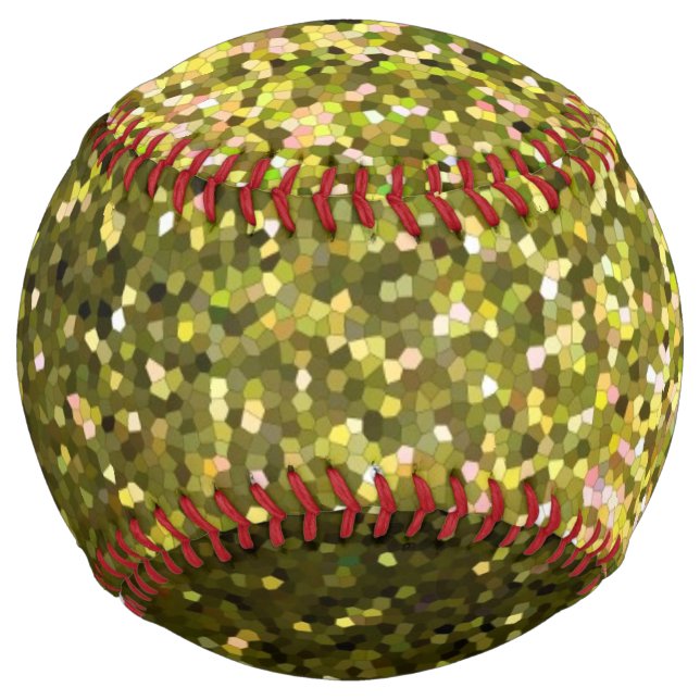 Balle De Softball Softball Gold Mosaic Sparkley Texture (Devant)