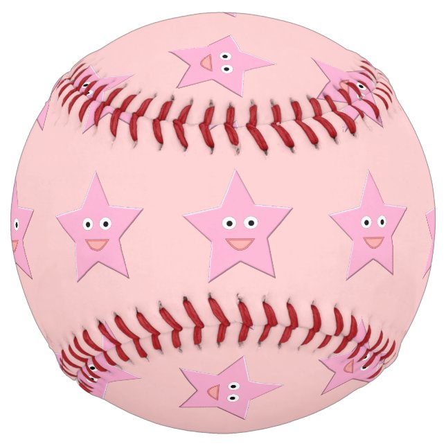 Balle De Softball Softball Joli Rose Star (Devant)