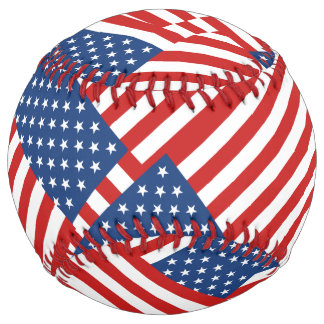 Balle De Softball Softball Motif Drapeau USA