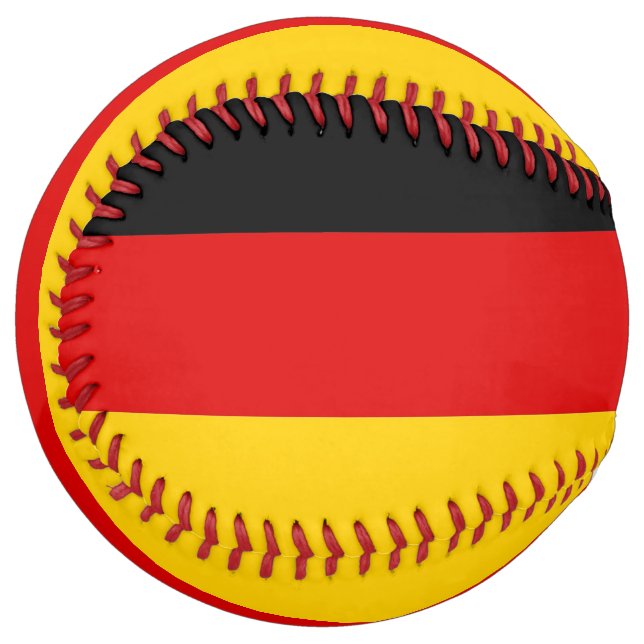 Balle De Softball Softball patriotique avec drapeau d'Allemagne (Devant gauche)