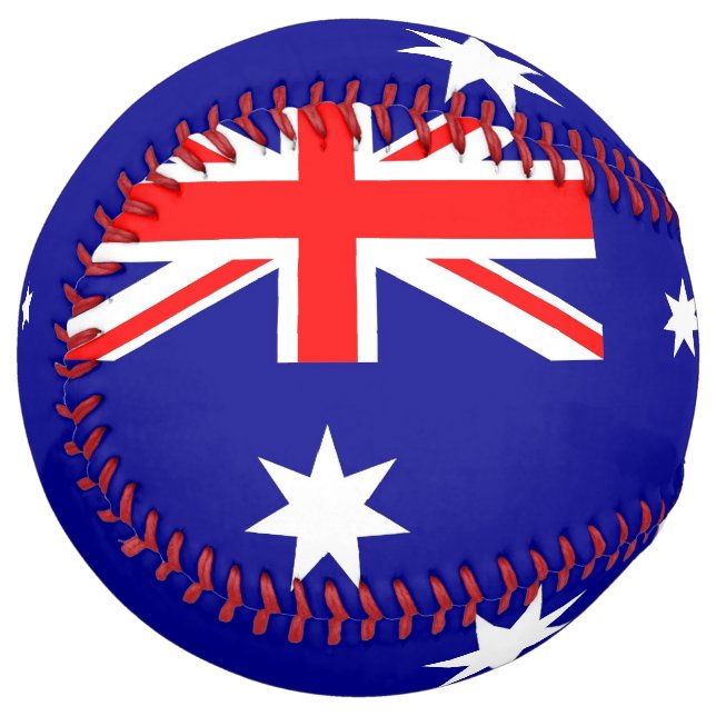 Balle De Softball Softball patriotique avec drapeau d'Australie (Devant gauche)