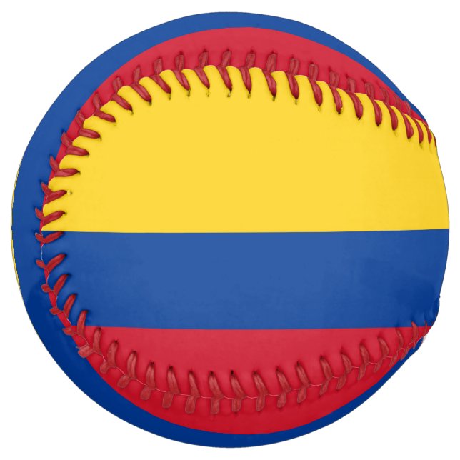 Balle De Softball Softball patriotique avec drapeau de la Colombie (Devant gauche)