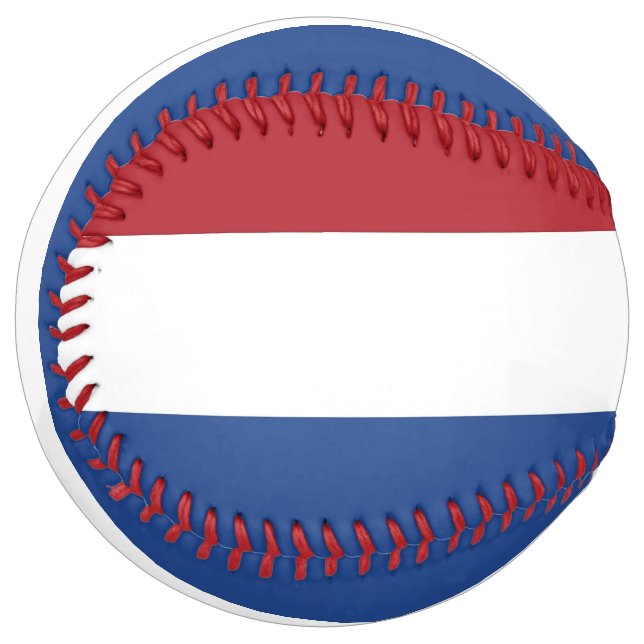 Balle De Softball Softball patriotique avec drapeau de Pays-Bas (Devant gauche)
