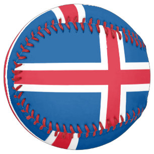 Balle De Softball Softball patriotique avec drapeau d'Islande
