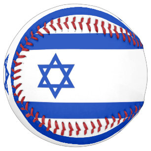 Balle De Softball Softball patriotique avec drapeau d'Israël