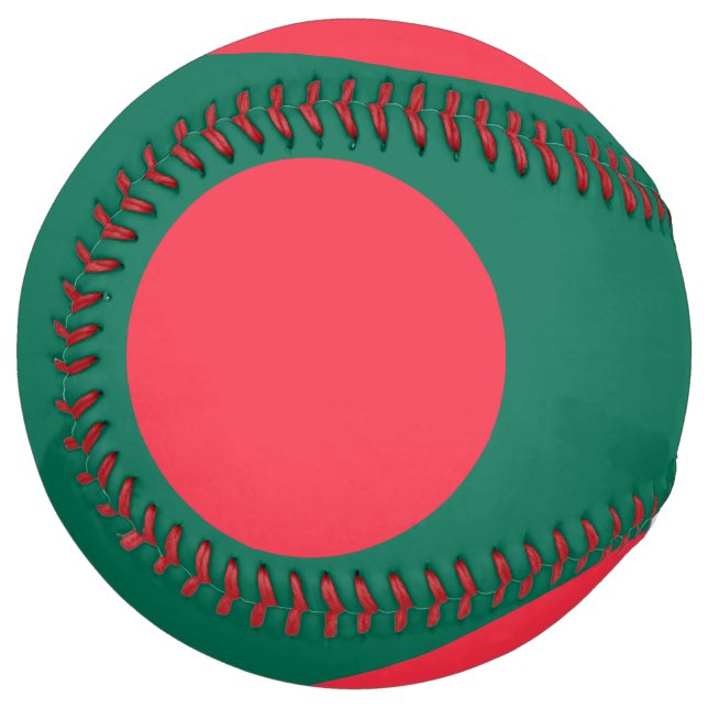 Balle De Softball Softball patriotique avec drapeau du Bangladesh (Devant gauche)