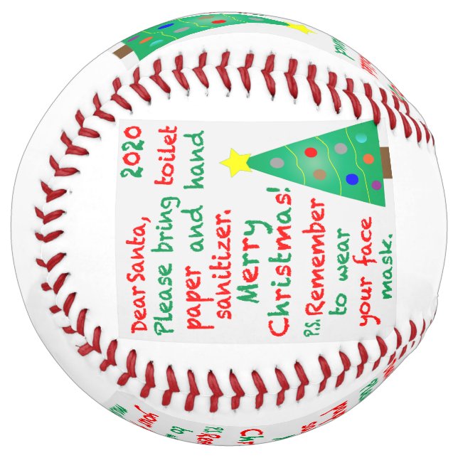 Balle De Softball Souvenir de Noël 2020 (Devant gauche)