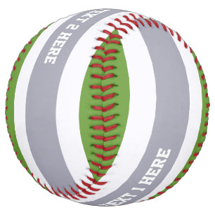 Balle De Softball Stripes Motif texte personnalisé softball