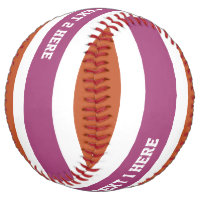 Stripes Pattern custom text softball