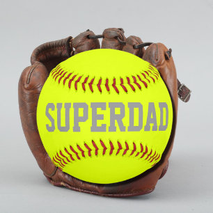 Balle De Softball Super papa en jaune fluorescent