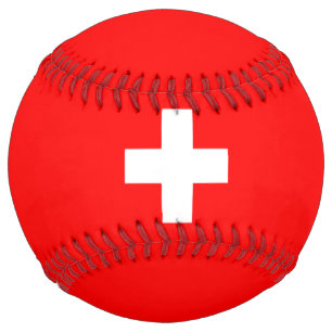 Balle De Softball Switzerland Flag