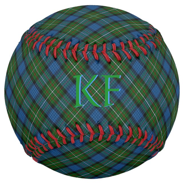 Balle De Softball Tartan officiel Fergusson avec monogramme / nom (Devant)