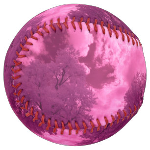 Balle De Softball Teintes Roseâtres Nuage Infrarouge
