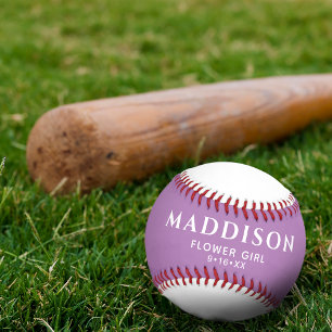 Balle De Softball Texte customisé Mariage Faveur Fleur Gardien Fleur