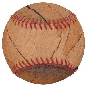 Balle de softball texture bois