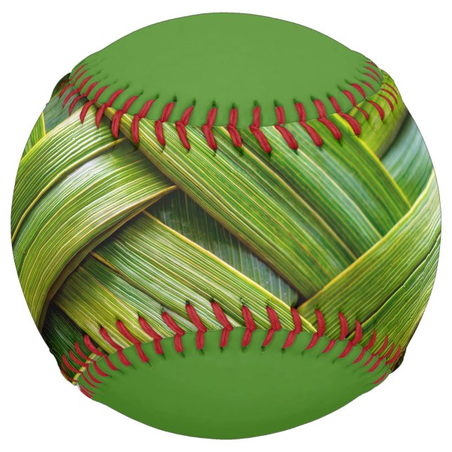 Balle De Softball Tissu de bambou vert frais (Devant)