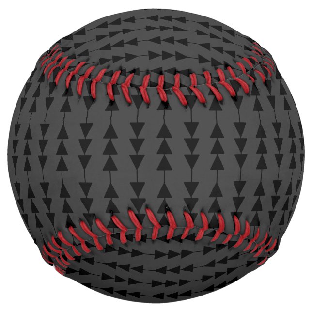 Balle De Softball Triangles à pendage noir moderne et élégant sur fu (Devant)