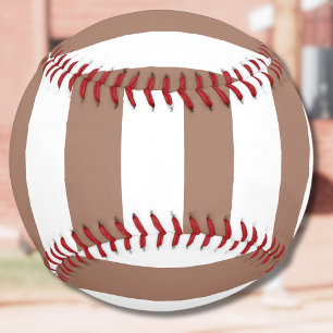Balle De Softball Vintages bandes verticales Mocha Mousse Blanc