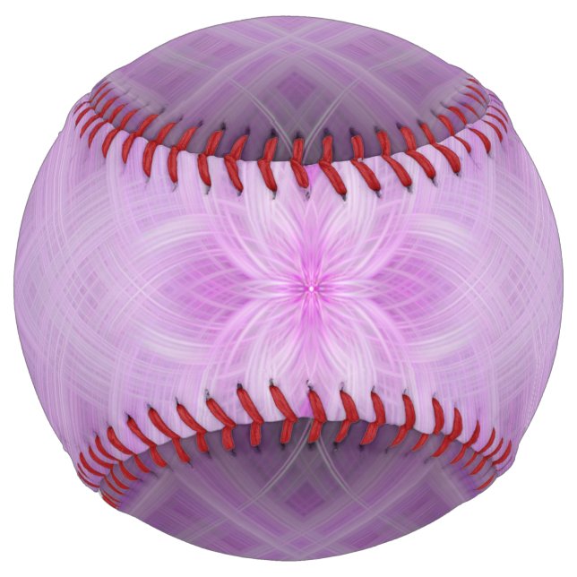 Balle De Softball VIOLET - Art fractal - (Devant)