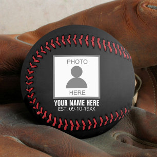 Balle De Softball Votre photo ici Nom et âge