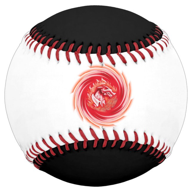 Balle De Softball Wild Wolf Whirling white and black sofball (Devant)