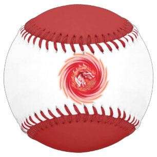 Balle De Softball Wild Wolf Whirling white and red sofball