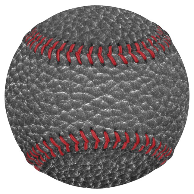 Balle De Softball Worn Black Faux Leather (Devant)