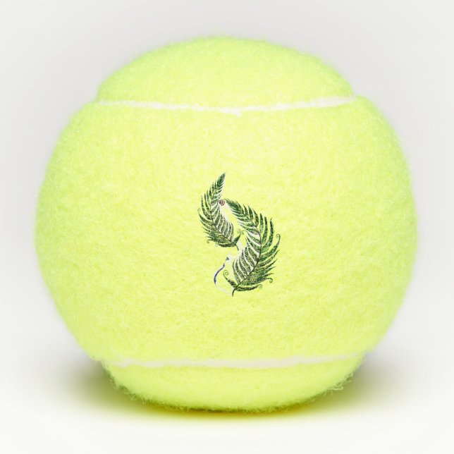 Balle de tennis Aotearoa NZ Fern Design (Devant)