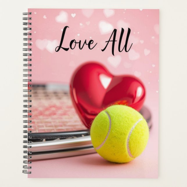 Balle de tennis avec cœur rouge  (Devant)