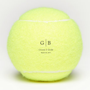 Balle de tennis personnalisée au nom du couple en