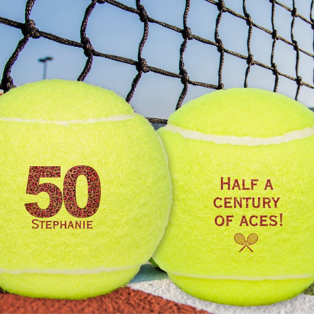 balle de tennis pour 50e anniversaire léopard numé (Créateur téléchargé)