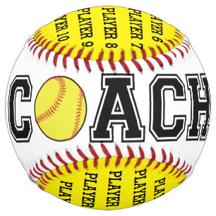 Balle d'entraîneur de softball personnalisée -