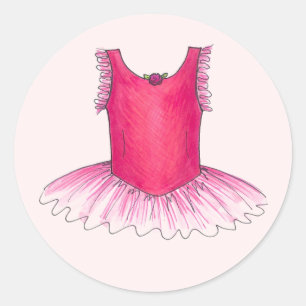 Balle rose Danse Ballerina Tutu Stickers