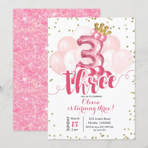 Balle rose de la Couronne troisième invitation ann