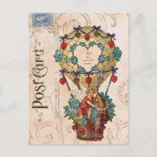 Balle vintage Valentine carte postale