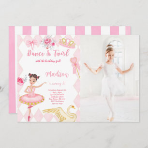 Ballerina 8e anniversaire Invitation photo
