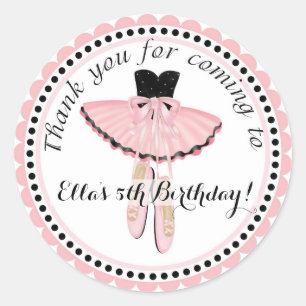 Ballerina Anniversaire Fête Favoriser Stickers