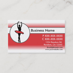 Ballerina blanc rouge fade cartes de visite person