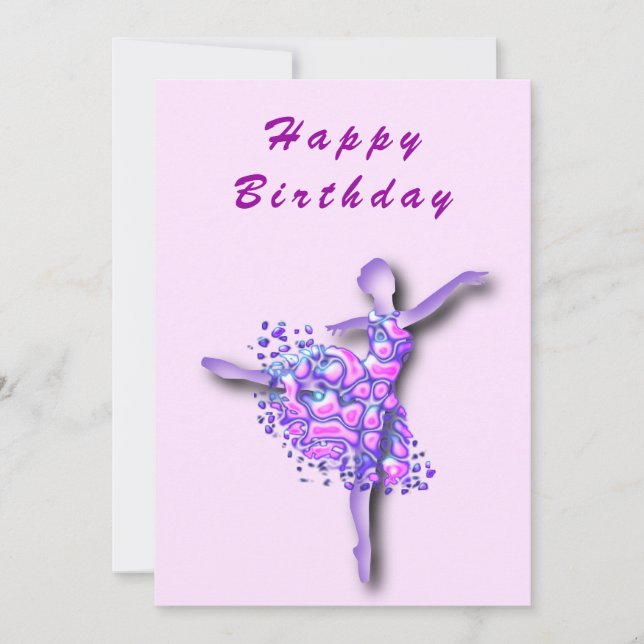 Ballerina Carte d'anniversaire Danseur de ballet f (Devant)