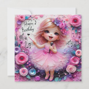 BALLERINA carte d'anniversaire ~ jeune enfant ~ Ro