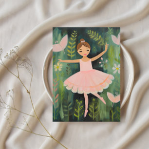 Ballerina dans la carte postale du jardin