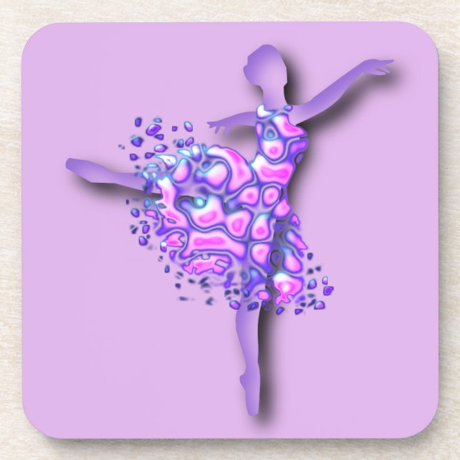 Ballerina Dessous de verre Violet Ballet Danseuse  (Devant)