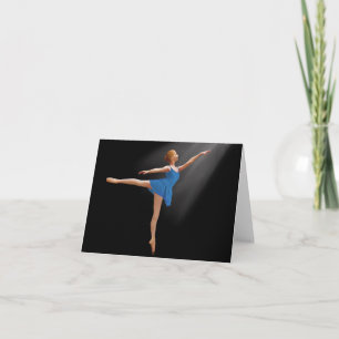 Ballerina en position arabe sur carte Black Note