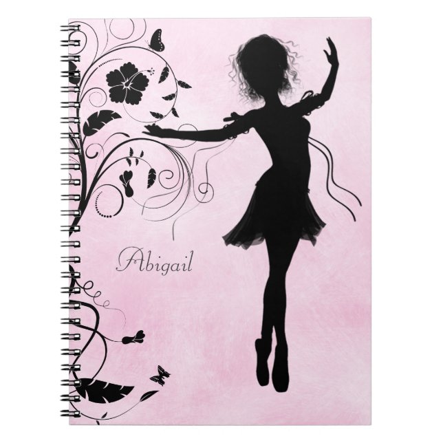 Ballerina et Carnet de fleurs personnalisées (Devant)