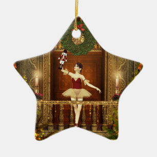 Ballerina et Noisette Noël Star Ornement